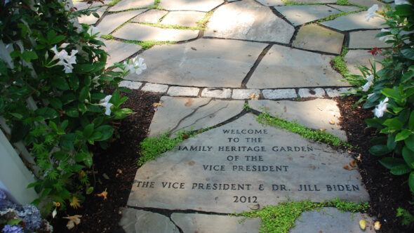 Vice President's Family Heritage Garden Flagstone Path