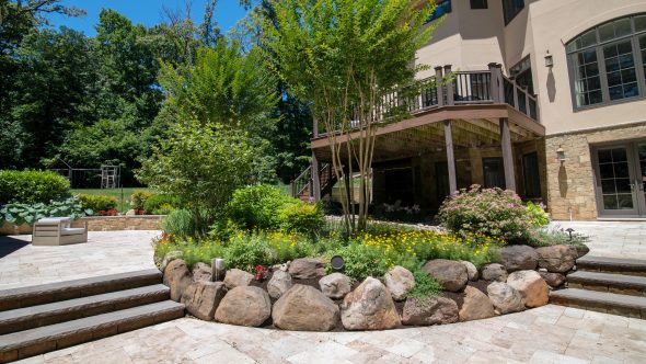 Shady Retreat Stone Patio and Plantings