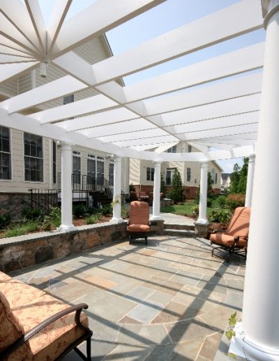 Patio under pergola
