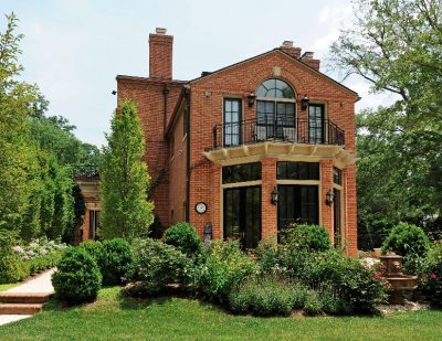 Lush green front yard