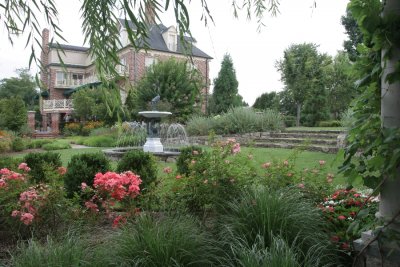 Lovely garden beds and green grass